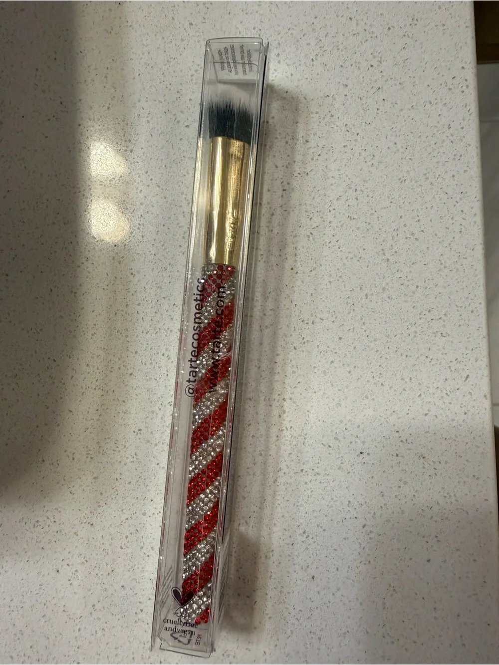 Tarte “Candy Cane” Rhinestone Concealer Paw Brush- NIB